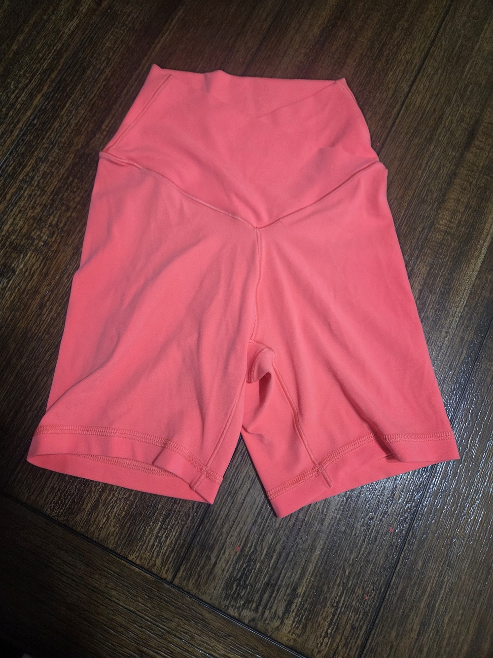 aerie High-Rise Coral Athletic Bike Shorts